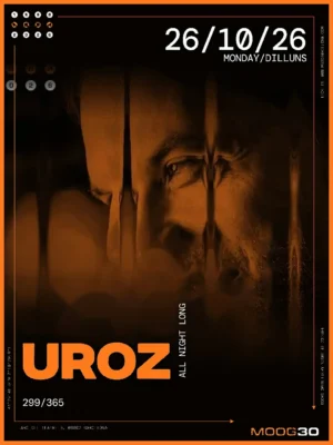 Cartel UROZ / 26 de octubre / Moog Club, Barcelona