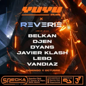 Cartel de YUYU X REVERIE I SPECKA CLUB