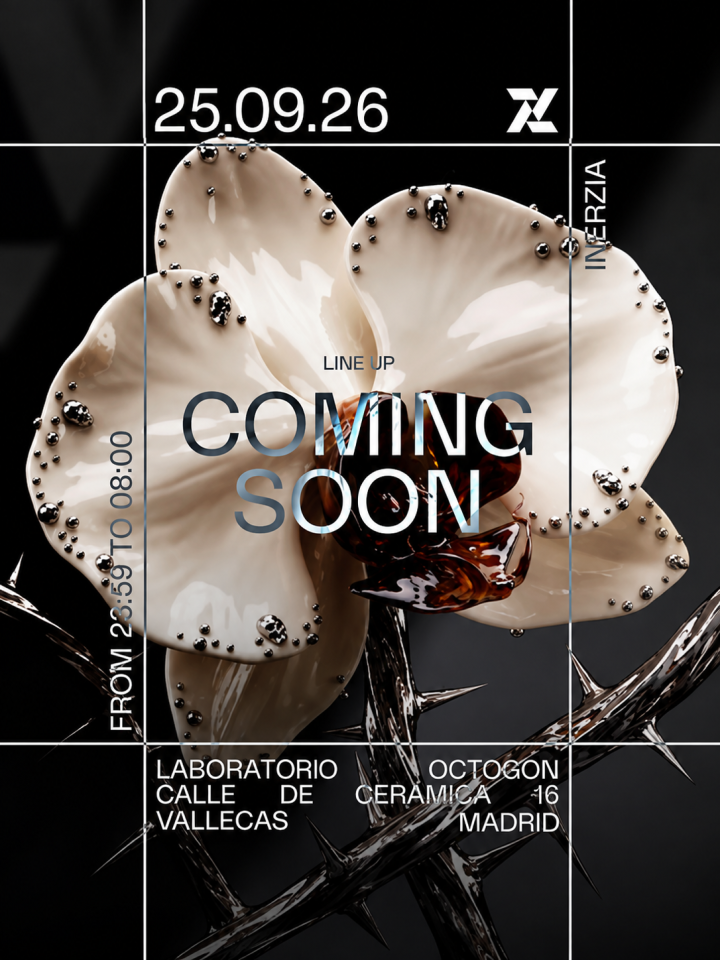 INERZIA OPENING llega el 25 de septiembre a Octogon 360, Madrid, con una sesión de 8 horas y line-up próximamente.