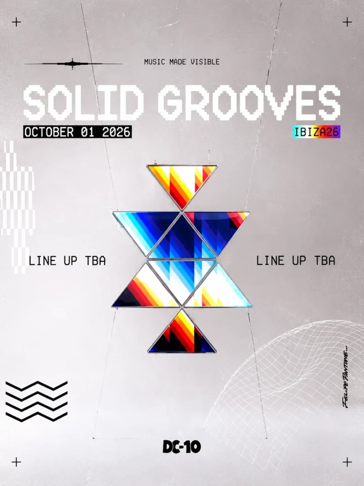 Cartel de SOLID GROOVES: 1 de octubre de 2026 en DC-10, Ibiza