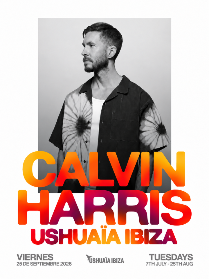 Calvin Harris protagoniza una nueva jornada en Ushuaïa Ibiza el 25 de septiembre, acompañado por MK, Storm Mollison y SIÂN OWEN.