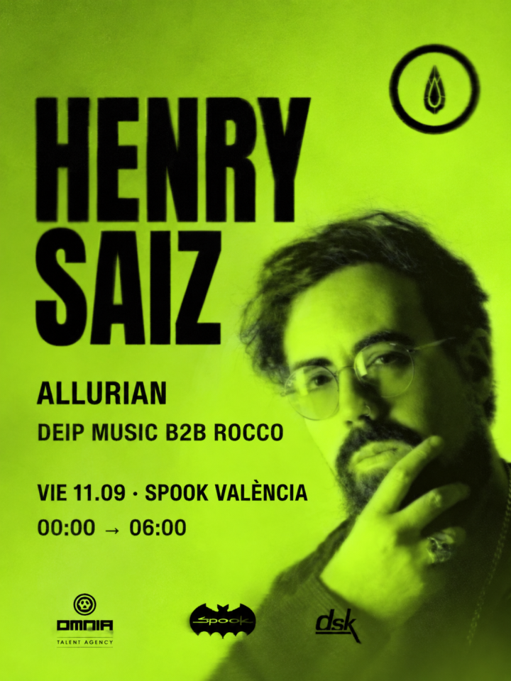 Ritual presenta a Henry Saiz, Allurian y Deip Music B2B Rocco el 11 de septiembre en Spook, Valencia.