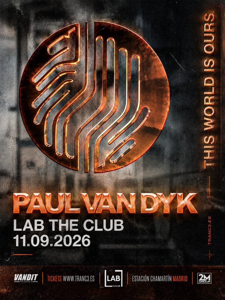 Paul van Dyk actúa el 11 de septiembre en LAB theClub, Madrid, con una noche centrada en el Trance y la electrónica progresiva.