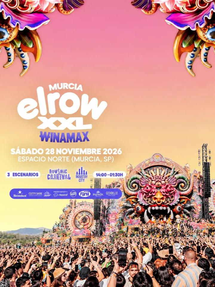 Cartel de elrow XXL Murcia: 28 de noviembre de 2026 en Espacio Norte, Murcia