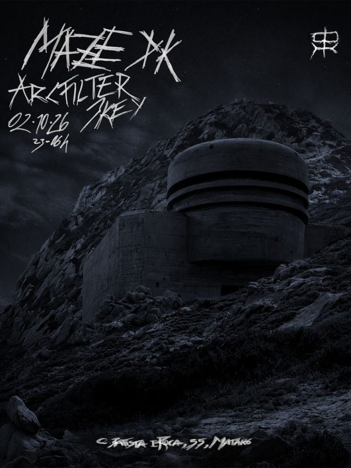 Cartel de BÜNKER XVII · MAZE DK, ARCFILTER, J KEY: 2 de octubre de 2026 en Bünker Mataró, Barcelona con JKEY