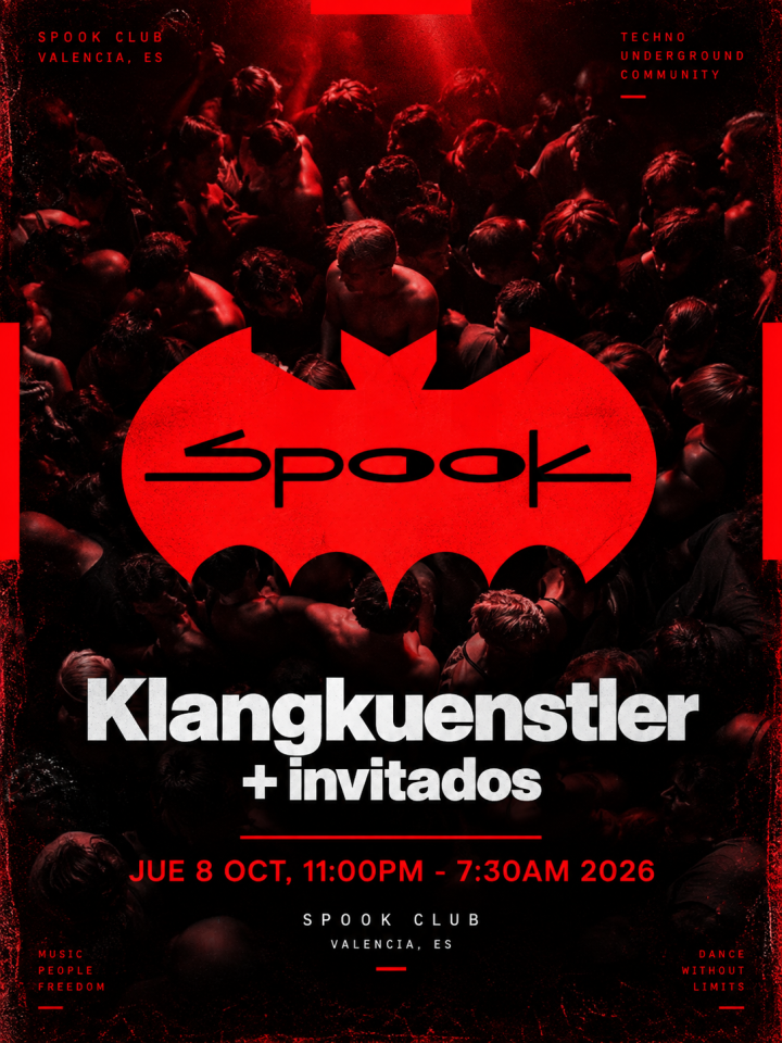 Klangkuenstler llega a Spook Valencia el 8 de octubre con su potente sonido de Hard Techno, Industrial Techno y Schranz.
