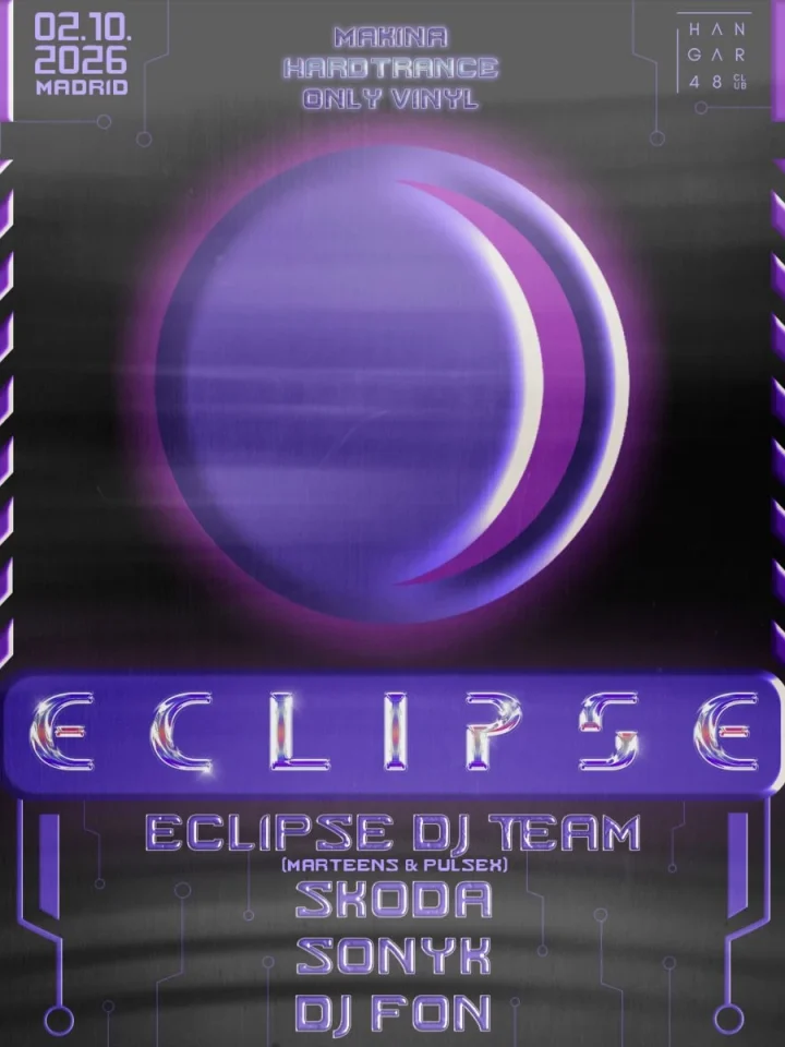 Cartel de ECLIPSE: 2 de octubre de 2026 en Hangar48 Club, Madrid