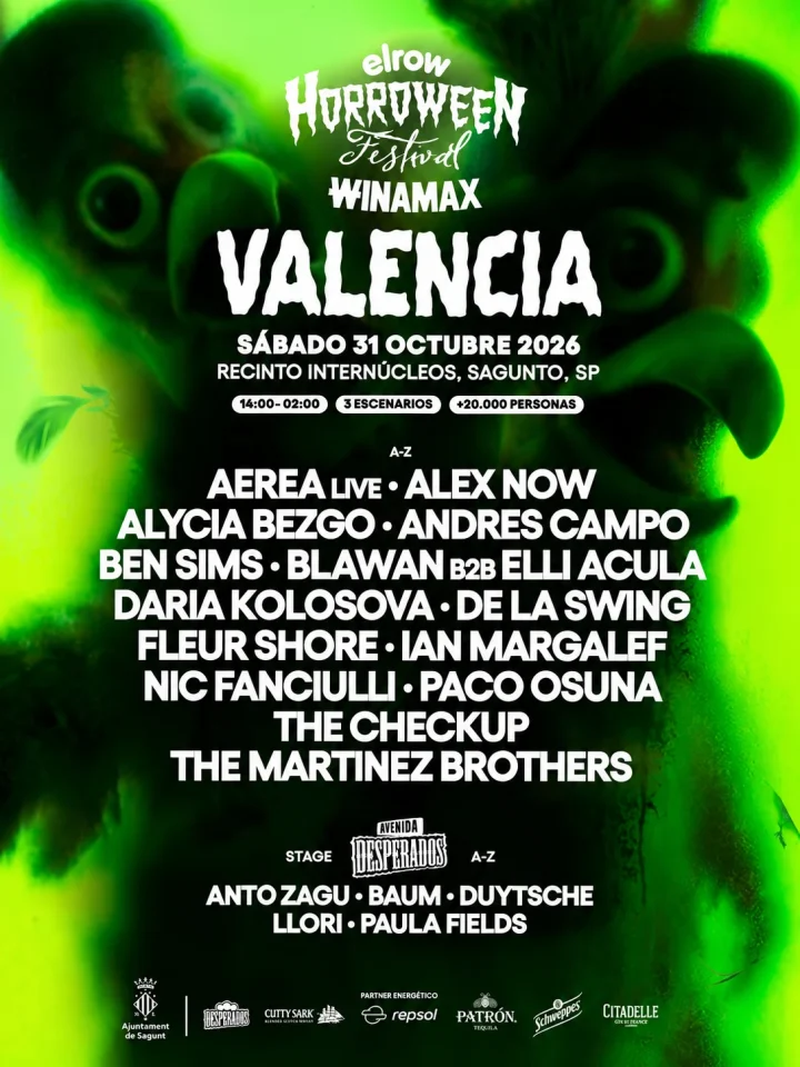 Cartel de ELROW HORROWEEN FESTIVAL WINAMAX: 31 de octubre de 2026 en Recinto Internúcleos, Sagunto
