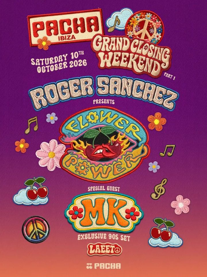 Cartel de GRAND CLOSING WEEKEND – PART 1 – FLOWER POWER: 10 de octubre de 2026 en Pacha Ibiza, Ibiza