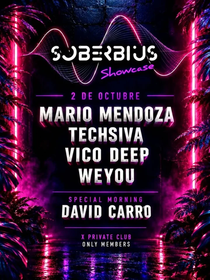 Cartel de SOBERBIUS SHOWCASE 02.10: 2 de octubre de 2026 en X Private Club, Madrid