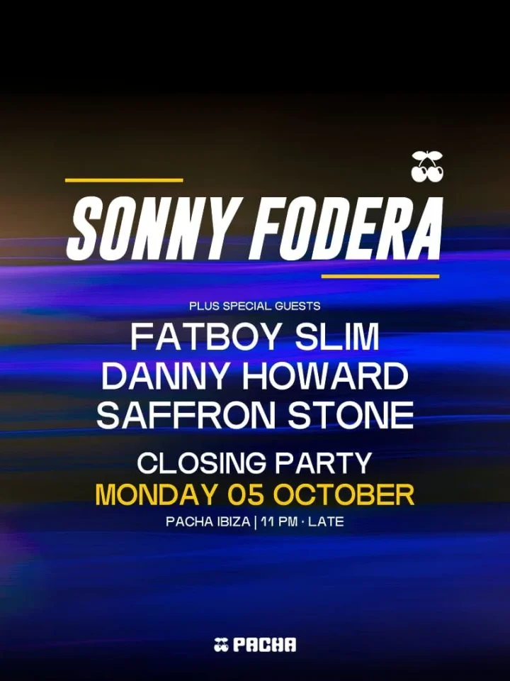 Cartel de SONNY FODERA – CLOSING PARTY: 5 de octubre de 2026 en Pacha Ibiza, Ibiza